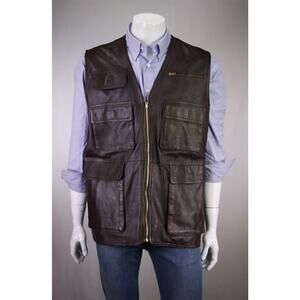 Vintage Brown Leather Vest